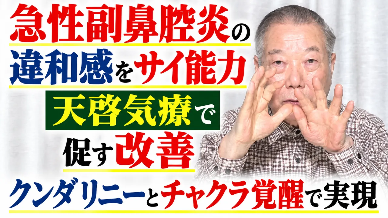 急性副鼻腔炎の違和感をサイ能力天啓気療で促す改善クンダリニーとチャクラ覚醒で実現