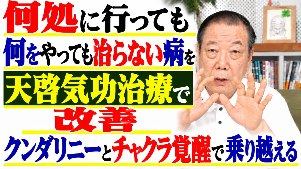何処に行っても何をやっても治らない病を天啓気功治療で改善・クンダリニーとチャクラ覚醒で乗り越える